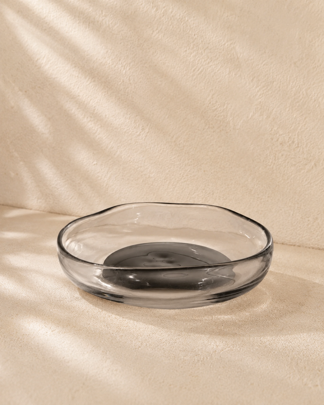 Centro de Mesa em Vidro – Transparente com Preto