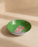 Bowl Decorativo Lagosta – Verde e Rosa – Melamina – 28,2 cm