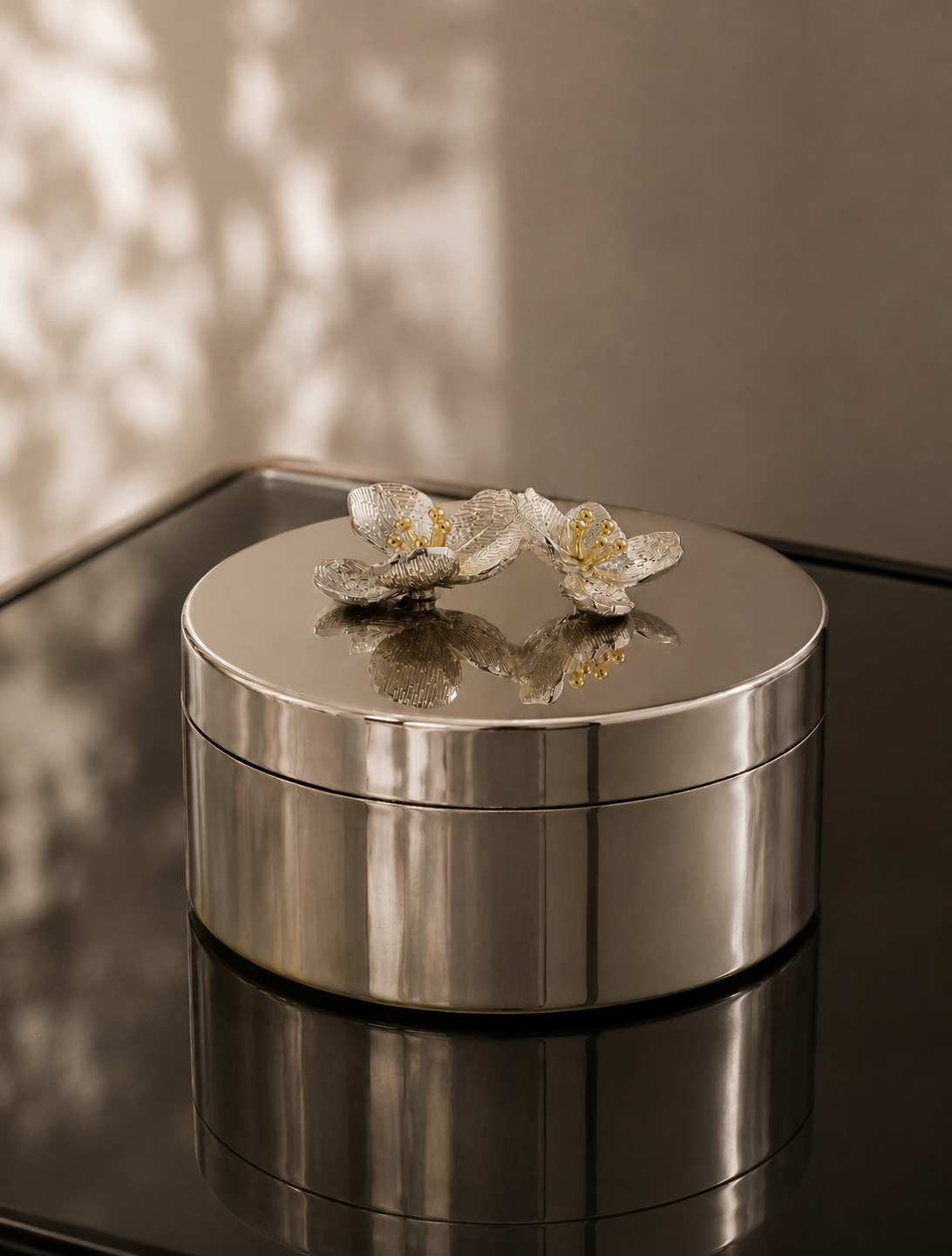 Caixa Decorativa Blossom Prata
