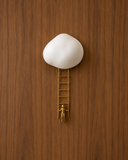 Escultura Decorativa Nuvem com Escada – Off White e Dourado – 24 cm