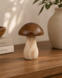 Escultura Cogumelo em Madeira Rustic Forest - 15cm