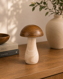 Escultura Cogumelo em Madeira Rustic Forest - 24cm