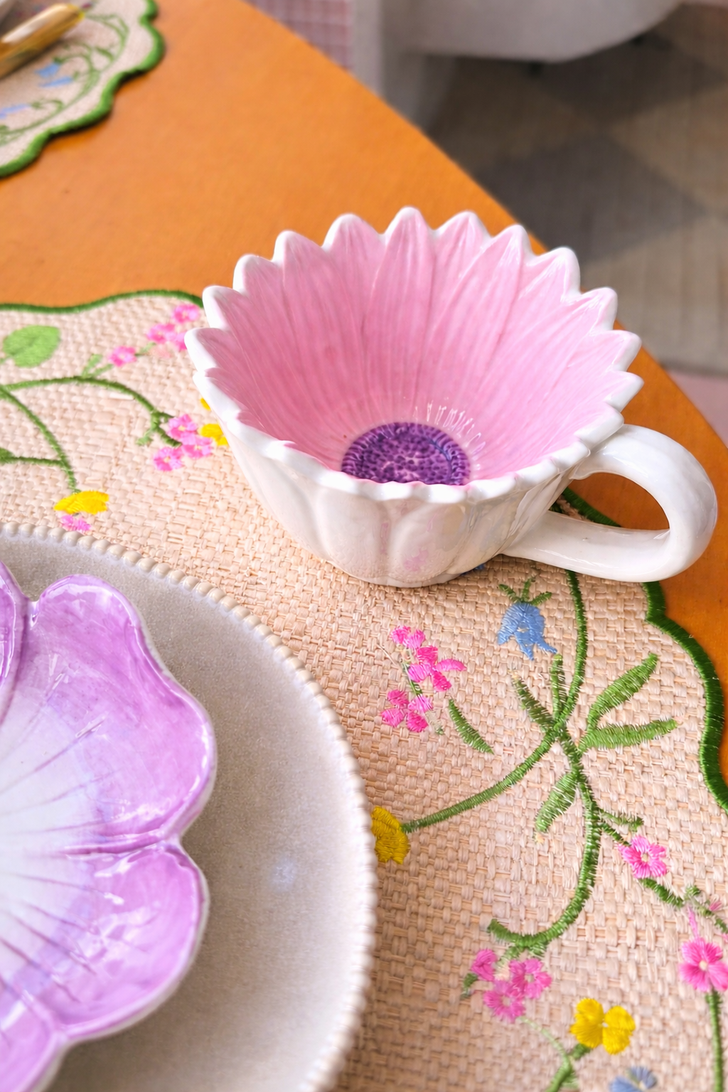 Caneca Bloom Rosa em Cerâmica  - 300ml