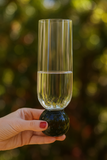 Taça para Champagne Bubble Glass Transparente e Preta -  250 ml