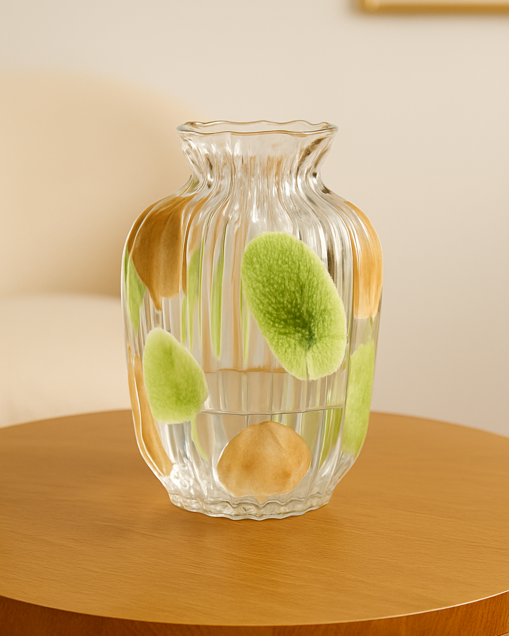Vaso de Vidro Degradê Verde