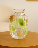 Vaso de Vidro Degradê Verde