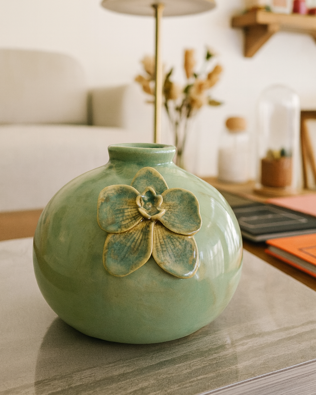 Vaso Lia Green Porcelana