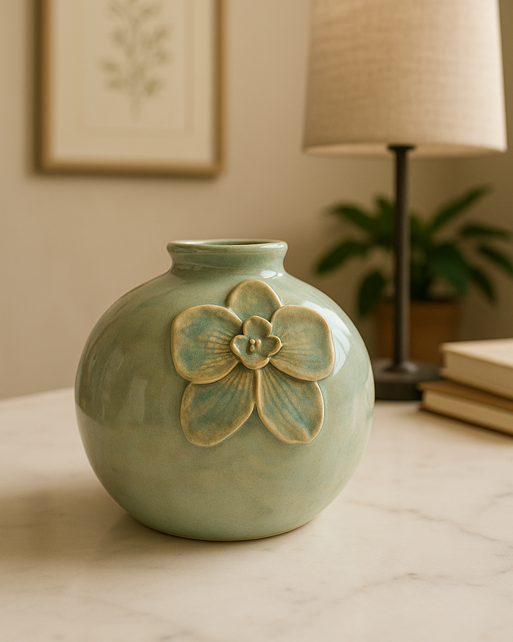 Vaso Lia Green Porcelana