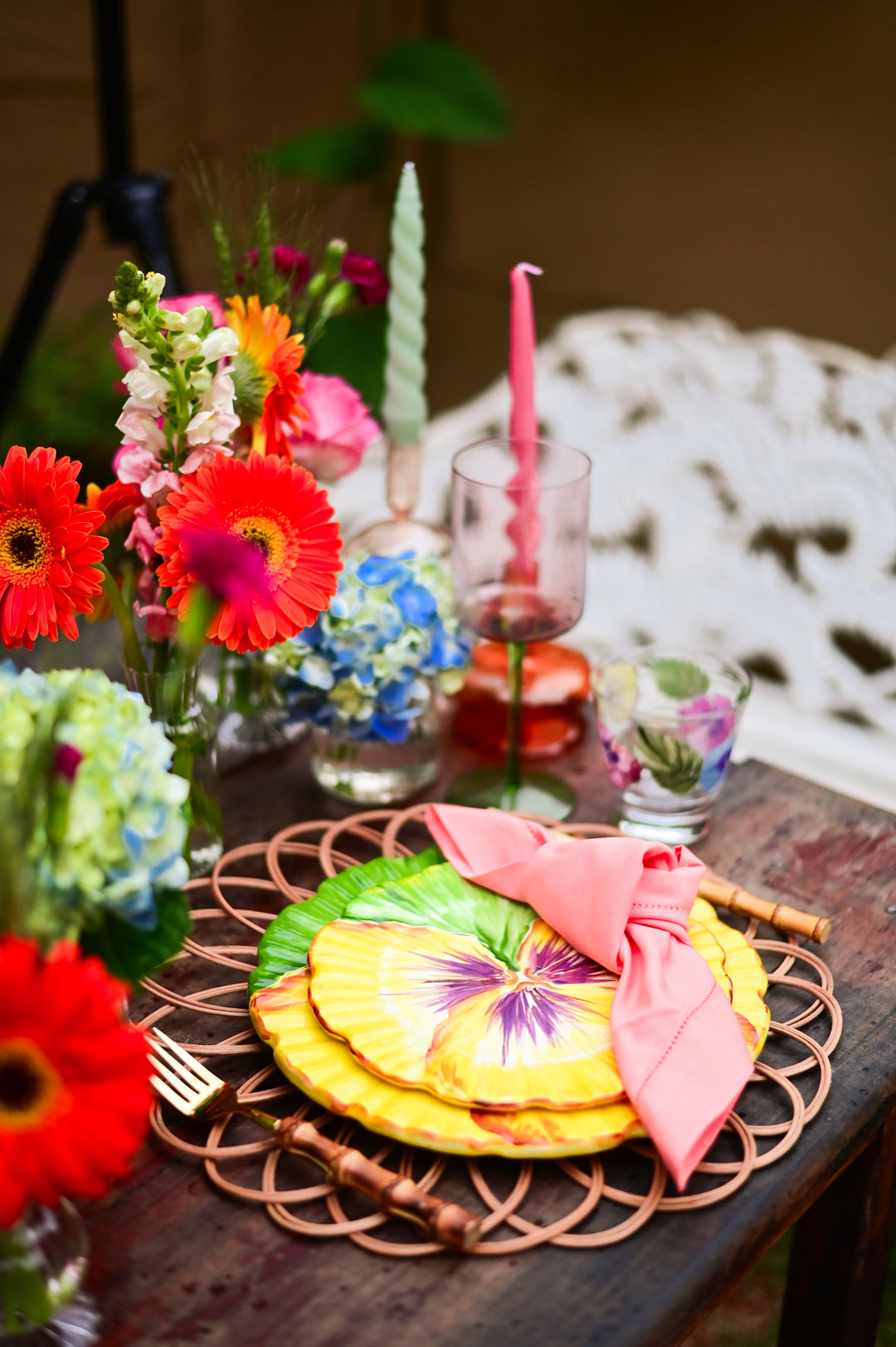 Conjunto 4 Pratos Rasos Amor Perfeito - Le Jardin