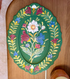 Bandeja Aquarela Botânica Grande em Madeira Pintada á Mão - 45x35cm