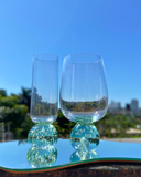 Taça Champagne Bubble Glass Verde 220ml