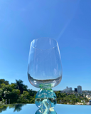 Conjunto 4 Taças Transparente Bubble Glass Verde - 540ml