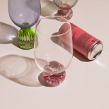 Conjunto 4 Taças Transparentes Bubble Glass Pink 540ml