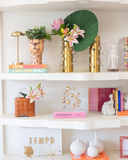 Vaso Cilíndrico em Metal Grande - Coleção Halo - 34x10cm