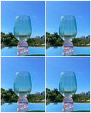 Conjunto 4 Taças Colors Verde com Rosa 390ml