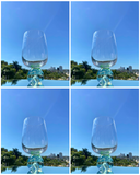 Conjunto 4 Taças Transparente Bubble Glass Verde - 540ml