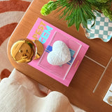 Caixa Acrílico Coração Fios de Cobre Branco  G