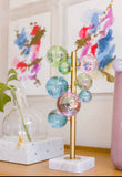 Escultura Decorativa Cristal Colorido - 36x18cm