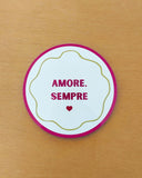 Azulejo Decorativo Amore Sempre - 19x19 cm
