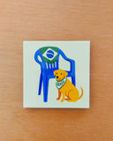 Mini Azulejo Decorativo Brasilidades: Caramelo -  10x10 cm