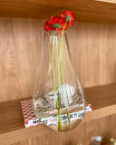 Vaso Decorativo Escultural Nivara em Murano Transparente – 36 cm