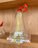 Vaso Decorativo Escultural Nivara em Murano Transparente – 36 cm