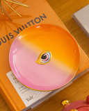 Prato Decorativo Letho – Rosa e Laranja