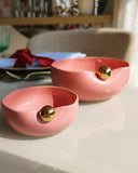 Bowl Nina Cerâmica  com Ouro Rosa