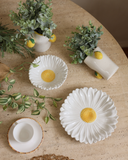 Bowl Decorativo de Margarida - Branco e Amarelo