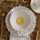 Bowl Decorativo de Margarida - Branco e Amarelo