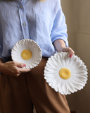 Bowl Decorativo de Margarida - Branco e Amarelo