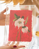 Quadro Ácrilico em Aquarela Flores & Arte XII - 17x21 cm