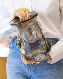Vaso Decorativo de Vidro Fumê - 24x16 cm