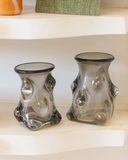 Vaso Decorativo de Vidro Fumê - 22x16 cm