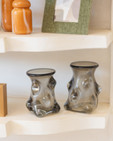 Vaso Decorativo de Vidro Fumê - 22x16 cm