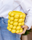 Vaso em Cerâmica Citron Amarelo - 19x15cm