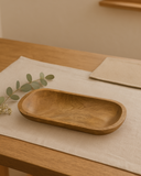 Prato de Servir em Madeira Natural – 30 cm