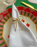 Anel de Guardanapo Laço Maison - Dourado - Kit 4un