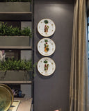 Prato Decorativo com Detalhes Dourados - Coentro - 25cm