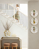 Prato Decorativo com Detalhes Dourados - Coentro - 25cm