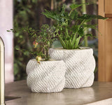 Cachepot Decorativo Naturale em Cimento – Off White - M