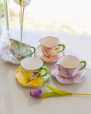 Conjunto 4 Xícaras Amor Perfeito Le Jardin em Cerâmica