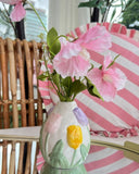 Vaso Jardim de Tulipas em Cerâmica