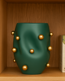 Vaso Orgânico Green Esferas com Dourado - 29x20 cm