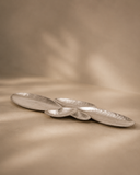 Centro de Mesa em Metal Organic Silver - 82x23cm