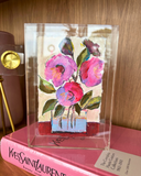 Quadro Ácrilico Aquarela Floral XIX - 17x21 cm