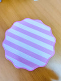 Jogo Americano Redondo Stripes Rosa Claro – 40 cm