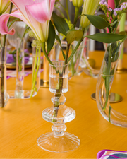 Vaso Castiçal Lúmen Médio em Vidro - 9x18cm