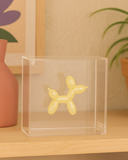 Caixa em Acrílico Puppy Pop Yellow - 11x11x5 cm