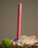 Vela Canelada Vermelho Bordô - 25 cm